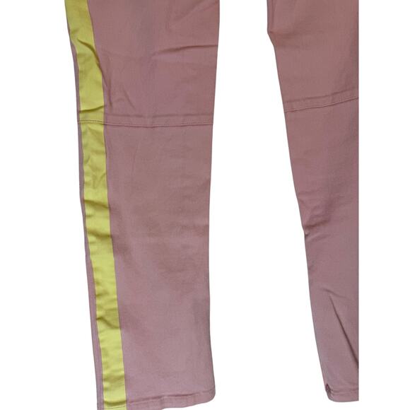 Men's Pink Dolphin Pink w/Yellow Tuxedo Stripe Cotton Blend Denim Jeans Size 30 - Picture 7 of 10